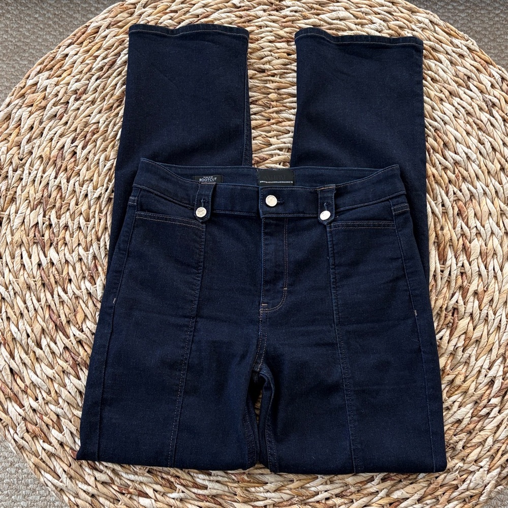 WHBM High Rise Tab Waist Bootcut Jean - Picture 6 of 16
